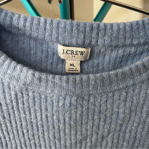 J. Crew Light Blue Ribbed Wool Blend Sweater - Picture 4 of 7
